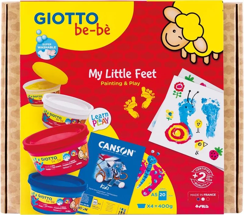 Giotto be-bè ▫️ Conjunto Criativo de Pintura, My Little Feet, 5 peças