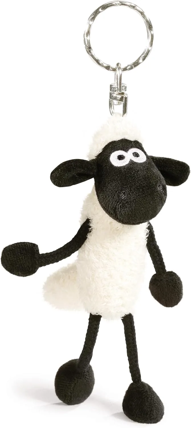 NICI ▫️ Porta-chaves Shaun Sheep 10cm Branco - Porta-chaves de animais de peluche sustentáveis - para pendurar na chave, na mala, na mochila e muito mais, para crianças e adultos, uma óptima ideia para presente