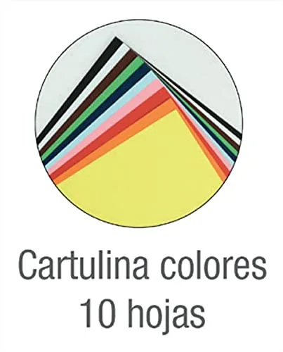 Oxford ▫️ Bloco de cartolinas coloridas com 10 folhas em 10 cores sortidas, coladas. Cartolina de 170 g. (Embalagem de 2) 2