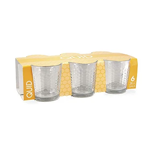 Quid ▫️ Gala - Conjunto de 6 copos baixos de 26 cl, adequados para a máquina de lavar louça, vidro (embalagem de 3) 3