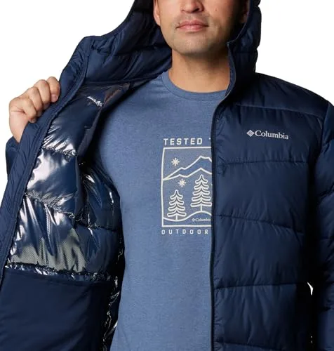 Columbia ▫️ Fivemile Butte™ II Hooded Jacket Casaco acolchoado com capuz para homem 5