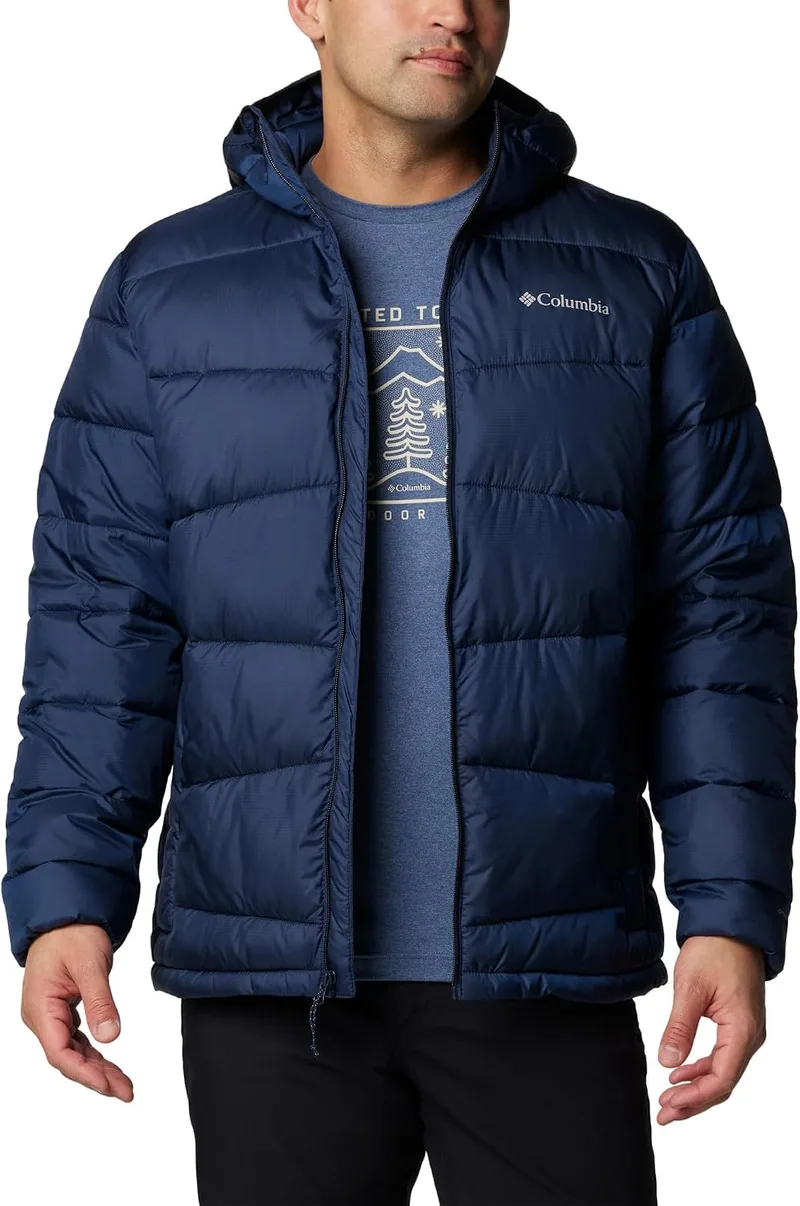 Columbia ▫️ Fivemile Butte™ II Hooded Jacket Casaco acolchoado com capuz para homem