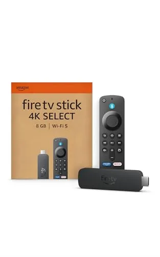 Amazon ▫️ Fire TV Stick 4K Select (última geração): comece a reproduzir conteúdos 4K em streaming, veja centenas de milhares de filmes e episódios de séries, encontre séries mais rapidamente com o Alexa+ 3
