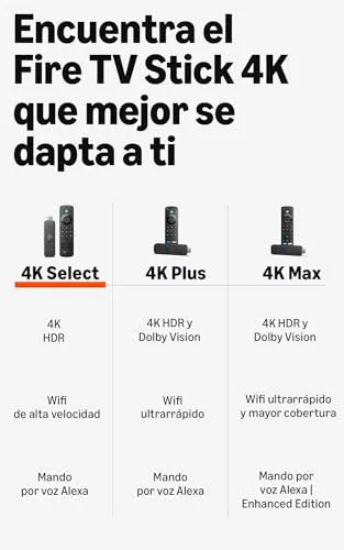 Amazon ▫️ Fire TV Stick 4K Select (última geração): comece a reproduzir conteúdos 4K em streaming, veja centenas de milhares de filmes e episódios de séries, encontre séries mais rapidamente com o Alexa+ 8