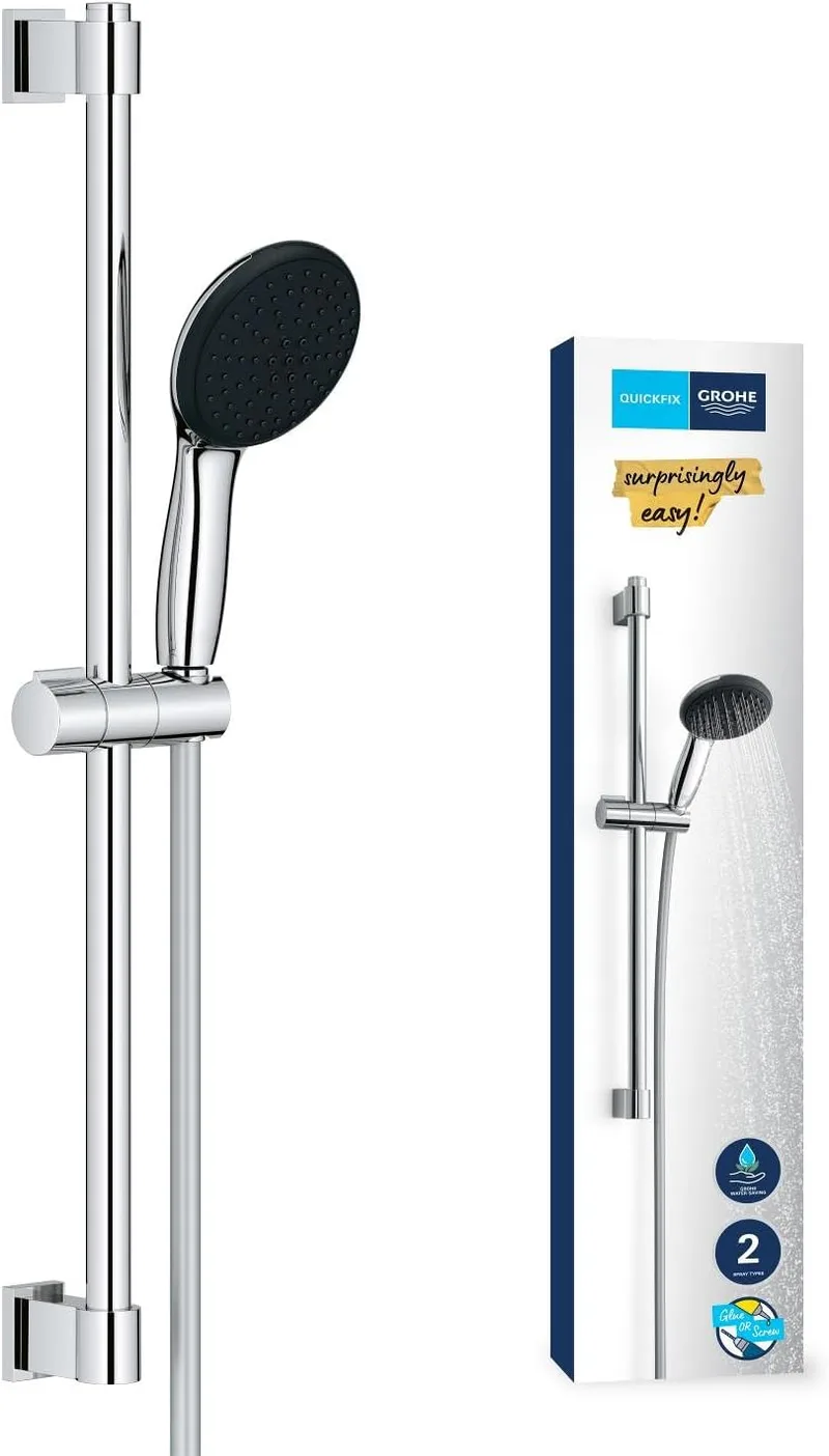 GROHE ▫️ Vitalio Start 110 - Conjunto de duche (Quickfix, poupança de água, sistema anti-calcário), cromado 27948001