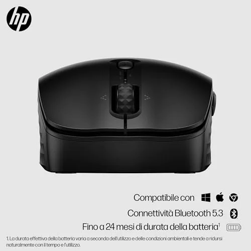 HP ▫️ Rato Bluetooth programável 420 (4000 PPP, roda inclinável, cliques silenciosos, ligação instantânea, autonomia da bateria de 24 meses, Windows 11; Windows 10; macOS; ChromeOS) Cor: Preto 5