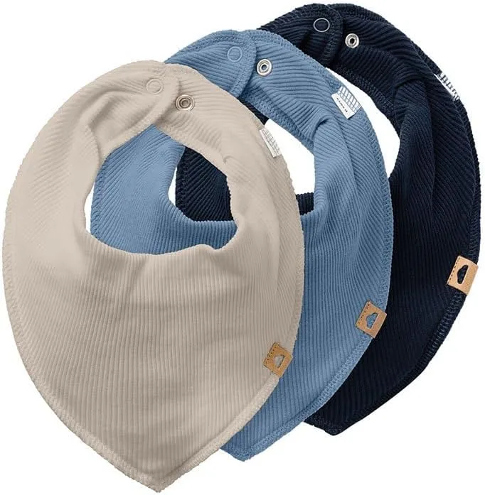 NAME IT ▫️ NBNYVETTI 3P SCARF BIB NOOS, babetes de bebé, Dark Sapphire/Pack:w. Coronet Blue + Pure Cashmere, Tamanho único