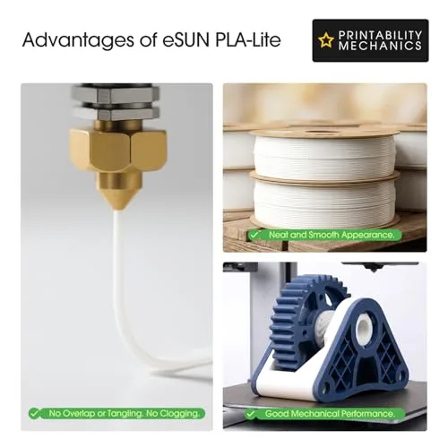 eSUN ▫️ Filamento PLA 1,75 mm 1 kg, Filamento PLA para Impressão 3D, Branco Frio 5