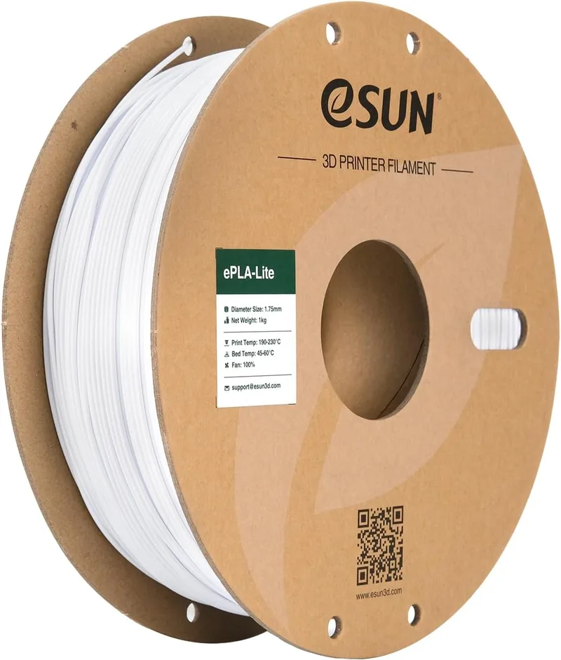 eSUN ▫️ Filamento PLA 1,75 mm 1 kg, Filamento PLA para Impressão 3D, Branco Frio