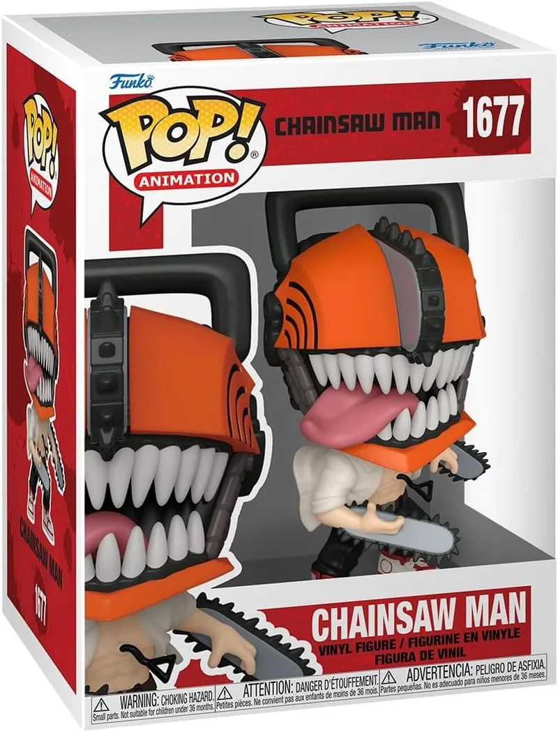 Funko ▫️ Pop! Animation - CSM - Chainsaw Man - 1/6 Chances de obter a Rara Variante Chase - Sangrenta - Figura de Vinil Colecionável - Ideia para Presente - Mercadoria Oficial - Fãs de Anime