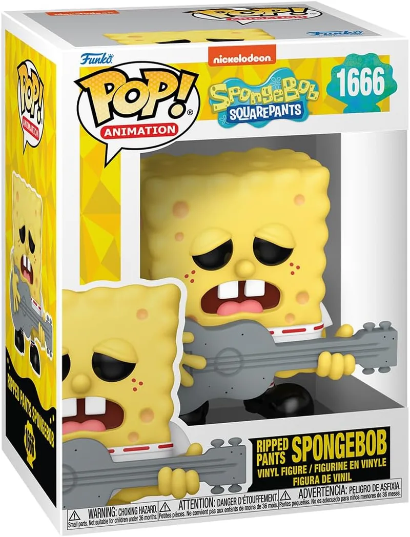 Funko ▫️ Pop! TV: SBS 25th - Spongebob Squarepants - SB com guitarra - Figura de vinil colecionável - Ideia para presente - Produto oficial - Brinquedos para crianças e adultos - Fãs de TV