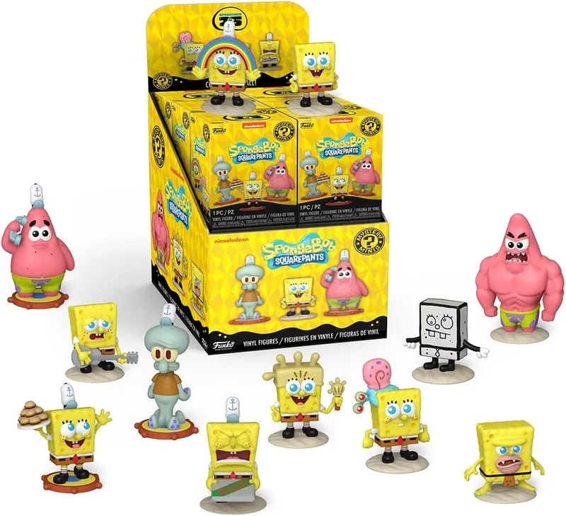 Funko ▫️ Mystery Mini - Spongebob Squarepants 25.º Aniversário - 1 de 12 para colecionar - Estilos variados - Minifigura de vinil colecionável - Ideia para presente - Produto oficial - Brinquedos para crianças e adultos