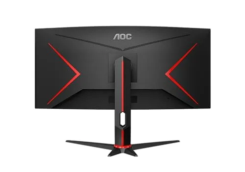 AOC ▫️ Gaming CU34G2XP, monitor curvo WQHD de 34 polegadas, VA, 180 Hz, 1 ms GtG, HDR400, modo Jogo, altifalantes, ajustável (1500R, 3440 x 1440, 400 cd/m, HDMI 2.0 / DP 1.4) 3