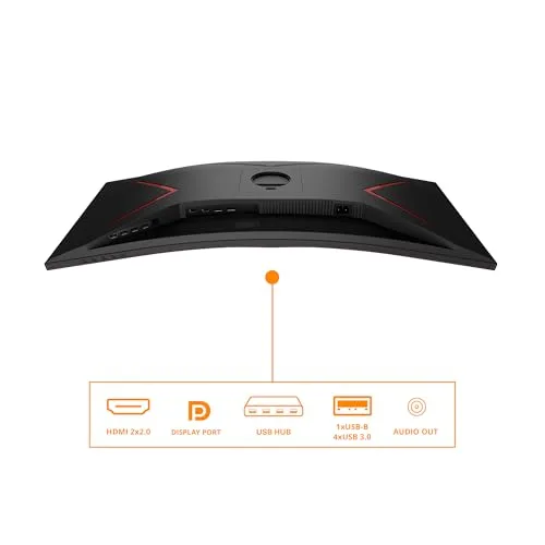 AOC ▫️ Gaming CU34G2XP, monitor curvo WQHD de 34 polegadas, VA, 180 Hz, 1 ms GtG, HDR400, modo Jogo, altifalantes, ajustável (1500R, 3440 x 1440, 400 cd/m, HDMI 2.0 / DP 1.4) 4