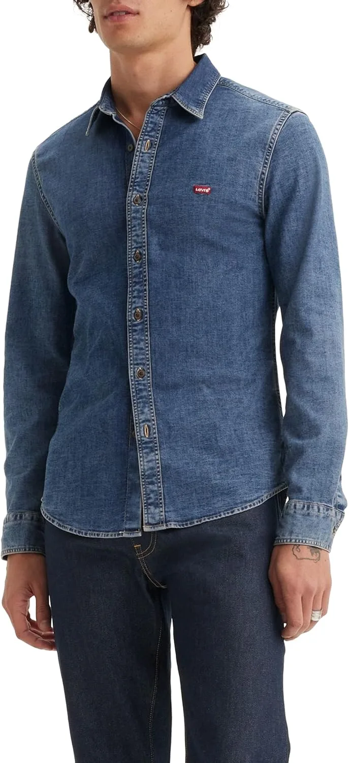 Levi's ▫️ Camisa de manga comprida Battery Housemark Slim para homem