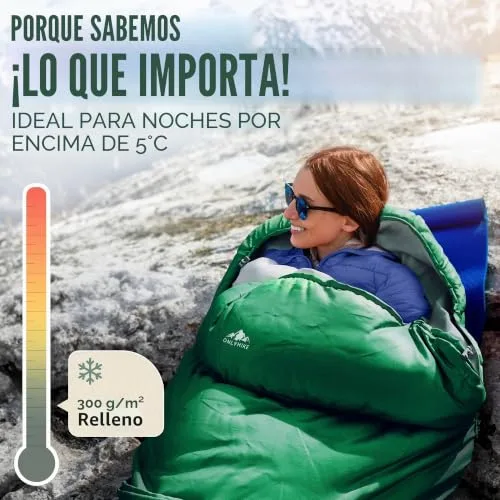 ONLYHIKE ▫️ Saco-de-dormir de inverno e para 3 estações (-15 °C a +15 °C), saco-de-dormir de inverno quente e leve (1700 g), para uma noite quente em acampamentos, caminhadas, atividades ao ar livre e viagens [M-XL] 3