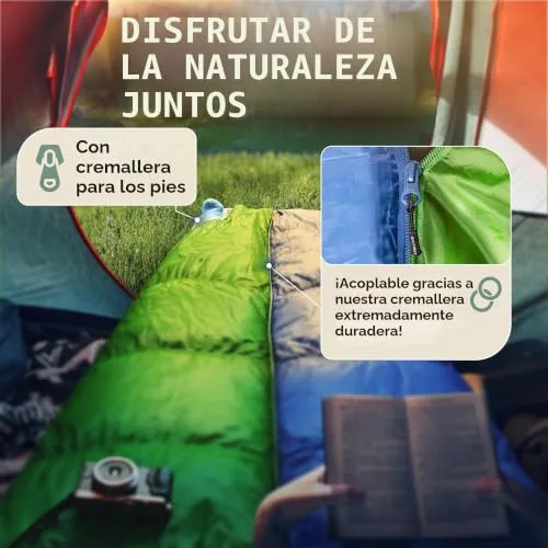 ONLYHIKE ▫️ Saco-de-dormir de inverno e para 3 estações (-15 °C a +15 °C), saco-de-dormir de inverno quente e leve (1700 g), para uma noite quente em acampamentos, caminhadas, atividades ao ar livre e viagens [M-XL] 4