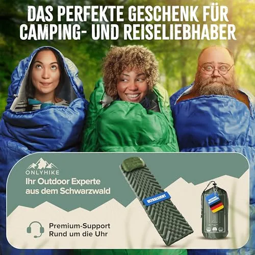 ONLYHIKE ▫️ Saco-de-dormir de inverno e para 3 estações (-15 °C a +15 °C), saco-de-dormir de inverno quente e leve (1700 g), para uma noite quente em acampamentos, caminhadas, atividades ao ar livre e viagens [M-XL] 7