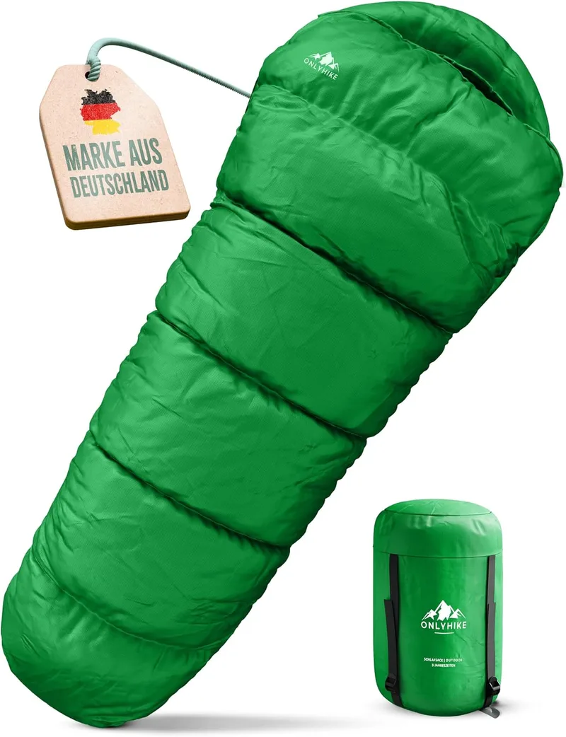 ONLYHIKE ▫️ Saco-de-dormir de inverno e para 3 estações (-15 °C a +15 °C), saco-de-dormir de inverno quente e leve (1700 g), para uma noite quente em acampamentos, caminhadas, atividades ao ar livre e viagens [M-XL]