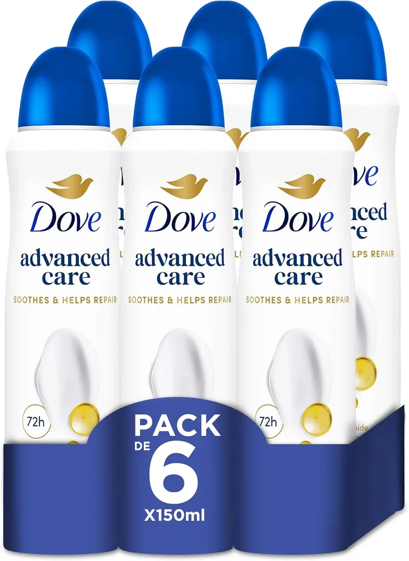 Dove ▫️ Advanced Care Desodorizante Original Proteção 72 horas Spray 150 ml x 6