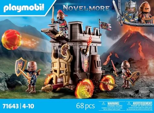 PLAYMOBIL ▫️ Novelmore 71643 Carro de combate com canhão de fogo, com três bandidos de Burnham, incluindo vários acessórios, brinquedos cheios de ação para meninos e meninas a partir dos 4 anos 4