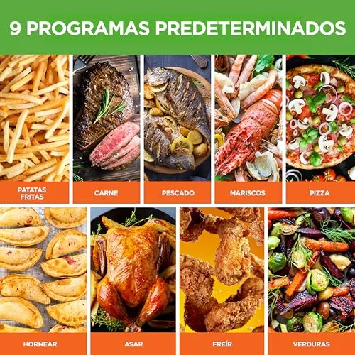 NutriChef ▫️ Fritadeira de Ar Quente de 8,3 L com Cesto Duplo e 9 Modos, Tamanho Familiar 4