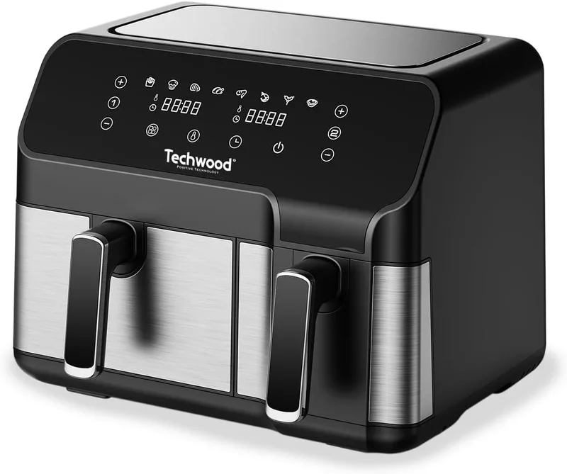 Techwood ▫️ Fritadeira dupla sem óleo TFR-986D