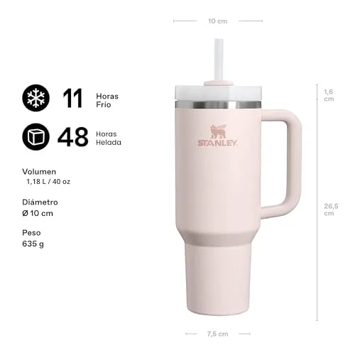 STANLEY ▫️ 1913 Quencher H2.0 FlowState Copo 1,18 L - Quartzo Rosa 3