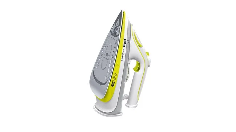 Braun ▫️ FreeStyle 5 – Ferro a vapor com sola SuperCeramic, vapor potente, sistema antigotejamento, ponta de precisão, engomagem fácil e suave, amarelo (SI5016YL) 2