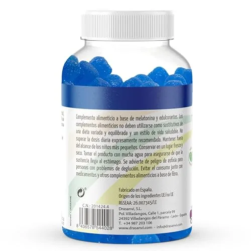 Drasanvi ▫️ Gomas de melatonina embalagem de 2 x 60 unidades, sabor ameixa 5