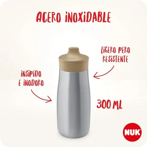 NUK ▫️ Copo Mini-Me Sip para crianças pequenas | A partir dos 9 meses | 300 ml | Garrafa de água em aço inoxidável para crianças | Bocal reforçado à prova de fugas | À prova de quebras | Veado lilás 5