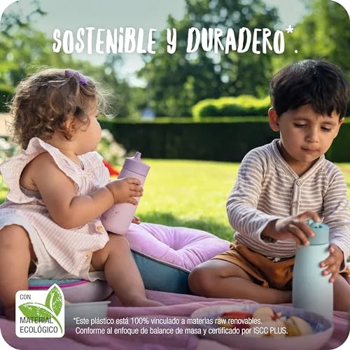 NUK ▫️ Copo Mini-Me Sip para crianças pequenas | A partir dos 9 meses | 300 ml | Garrafa de água em aço inoxidável para crianças | Bocal reforçado à prova de fugas | À prova de quebras | Veado lilás 6