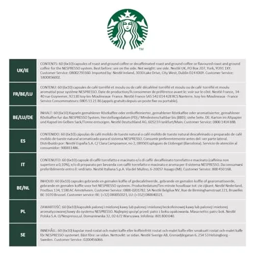 STARBUCKS ▫️ Pacote Variado de Nespresso, Cápsulas de Café de Diferentes Intensidades 6 x 10 (60 Cápsulas) - Exclusivo da Amazon 7