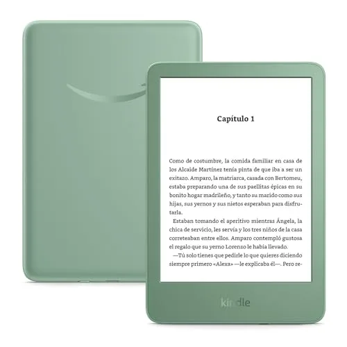 Amazon ▫️ Kindle (última geração) | o Kindle mais leve e compacto, com ecrã antirreflexo, mudança de páginas mais fluida e luz frontal ajustável | 16 GB | Sem publicidade | Verde matcha 3