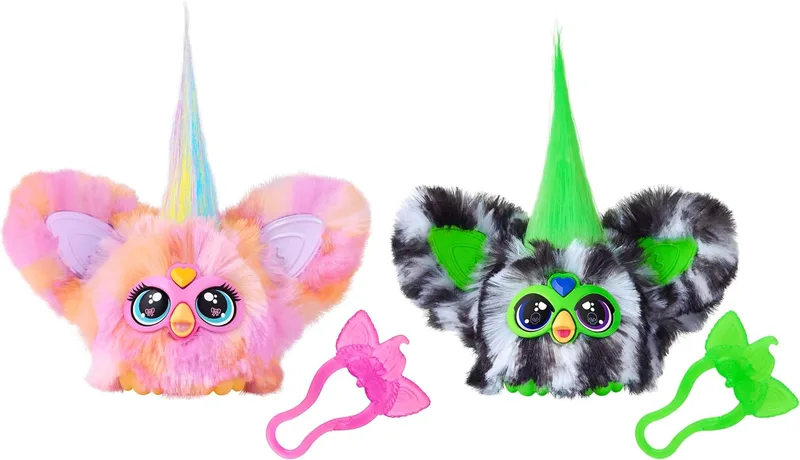 Furby ▫️ Hasbro - 2 Brinquedos Interativos Furblets - Feroz e Fabulosa - Mini Peluches Eletrónicos, para meninas e meninos a partir dos 6 anos