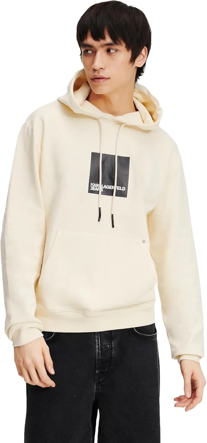 KARL LAGERFELD JEANS ▫️ Camisola com capuz e logótipo axadrezado para homem