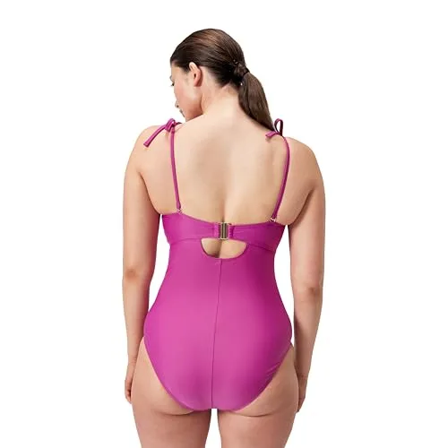 Speedo ▫️ Fato de banho de uma peça Shaping Bandeau para mulher 3