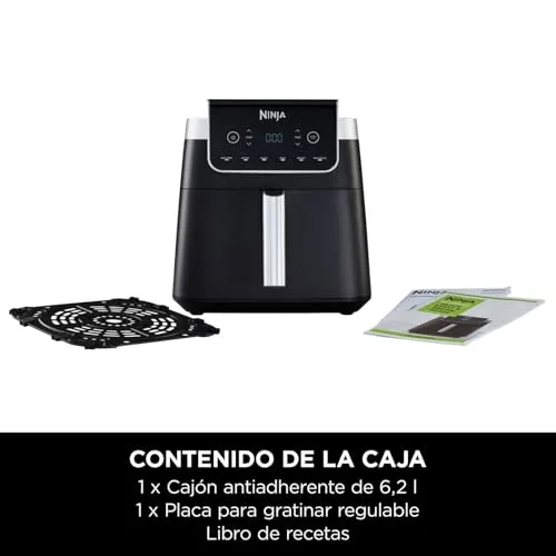 Ninja ▫️ MAX PRO, Fritadeira de Ar Quente sem Óleo 6,2 L, Cinzenta, AF180EU 2