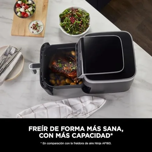 Ninja ▫️ MAX PRO, Fritadeira de Ar Quente sem Óleo 6,2 L, Cinzenta, AF180EU 3
