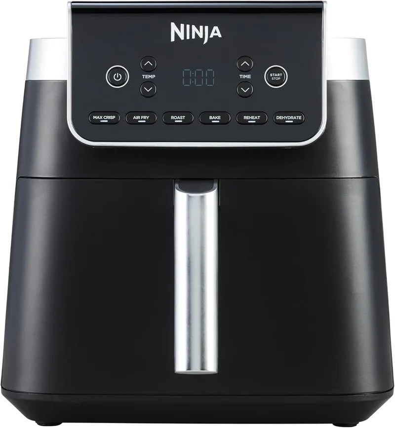 Ninja ▫️ MAX PRO, Fritadeira de Ar Quente sem Óleo 6,2 L, Compartimento Quadrado, Cinzento