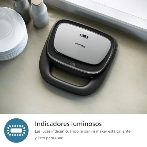 PHILIPS ▫️ 5000 Sanduicheira e Grelhador 3 em 1, 750 W, placas antiaderentes 6