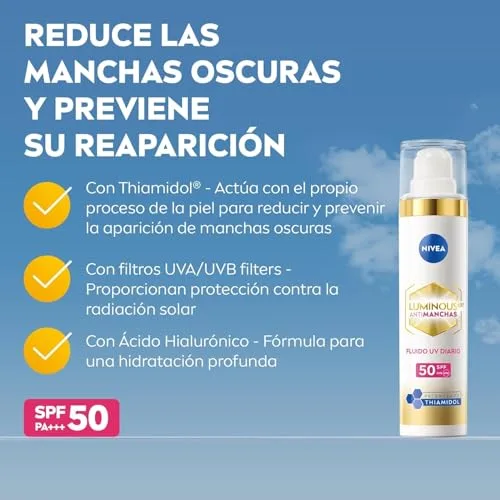 NIVEA ▫️ Cellular Luminous630 - Conjunto Antimanchas - Soro 30 ml e Creme de Dia FP50 40 ml - Antimanchas, Hidratação e Proteção Solar - Ácido Hialurónico, Thiamidol - Pele uniforme - Todos os tipos de pele 3