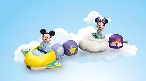 PLAYMOBIL ▫️ Junior & Disney 71697 Mickey e Minnie: Comboio Nuvem, com avião e veículo Nuvem, brinquedo fabricado com plásticos de origem vegetal, brinquedos para meninos e meninas a partir de 1 ano 3