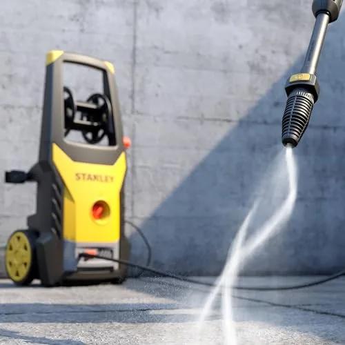 STANLEY ▫️ Lavadora de alta pressão SXPW19B | de água fria | para automóveis e superfícies exteriores domésticas | Pressão máx. 150 bar | Caudal máx. 440 l/h | Consumo de energia 1900 W 4