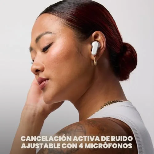 Skullcandy ▫️ Auscultadores intra-auriculares sem fios Rail ANC com cancelamento de ruído, 27 horas de autonomia, microfone, compatíveis com iPhone, Android e dispositivos Bluetooth. Bone 2