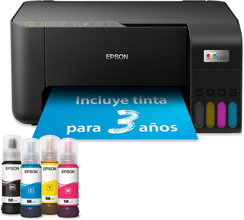 Epson ▫️ Impressora multifunções EcoTank ET-2862 A4 com tanque de tinta, Wi-Fi e até 3 anos de tinta incluída