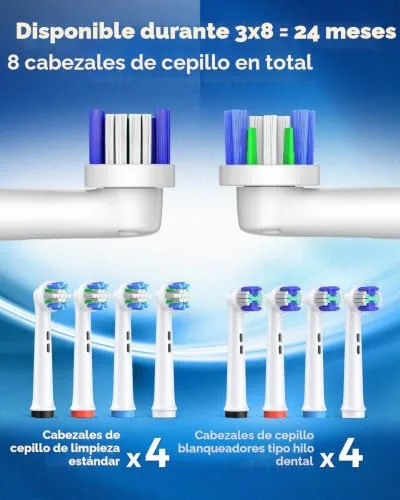 TEETHEORY ▫️ Escova de dentes elétrica rotativa, 8 cabeças, 4 modos de limpeza 4