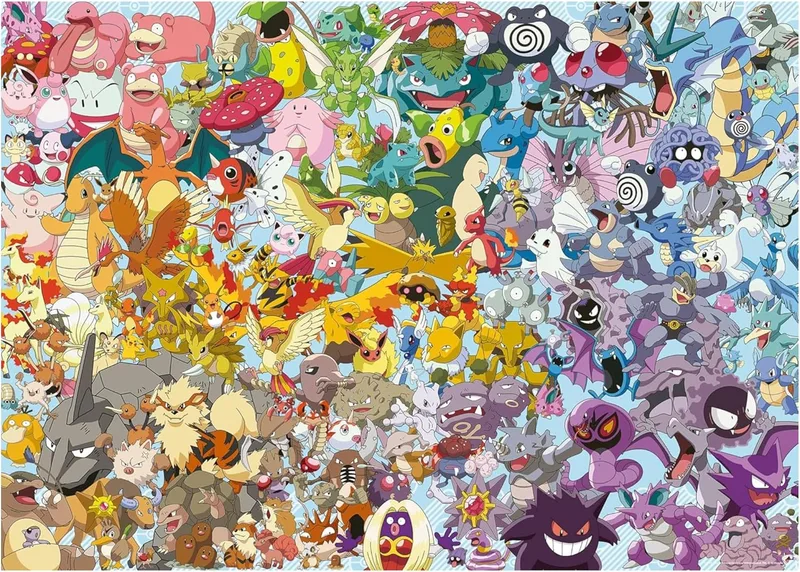 Ravensburger ▫️ Quebra-cabeças de 1000 peças Pokémon Challenge, Quebra-cabeças para adultos, 70 x 50 cm
