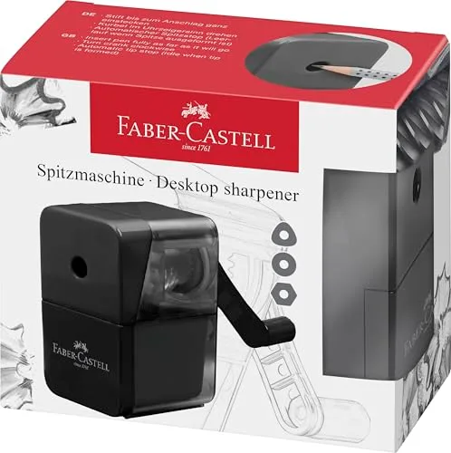 Faber-Castell ▫️ Afia-lápis com manivela, preto 2