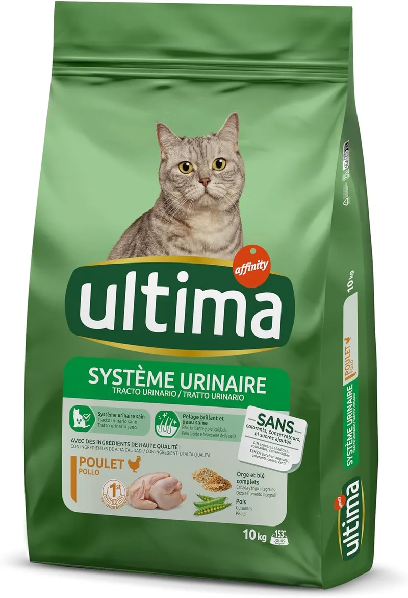 ultima ▫️ Trato Urinário - Ração seca para gatos com frango - 10 kg